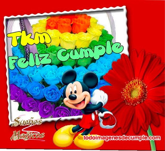 imágenes de feliz cumple con mickey