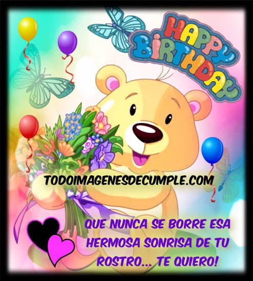 imágenes de feliz cumpleaños_ Que nunca se borre tu sonrisa