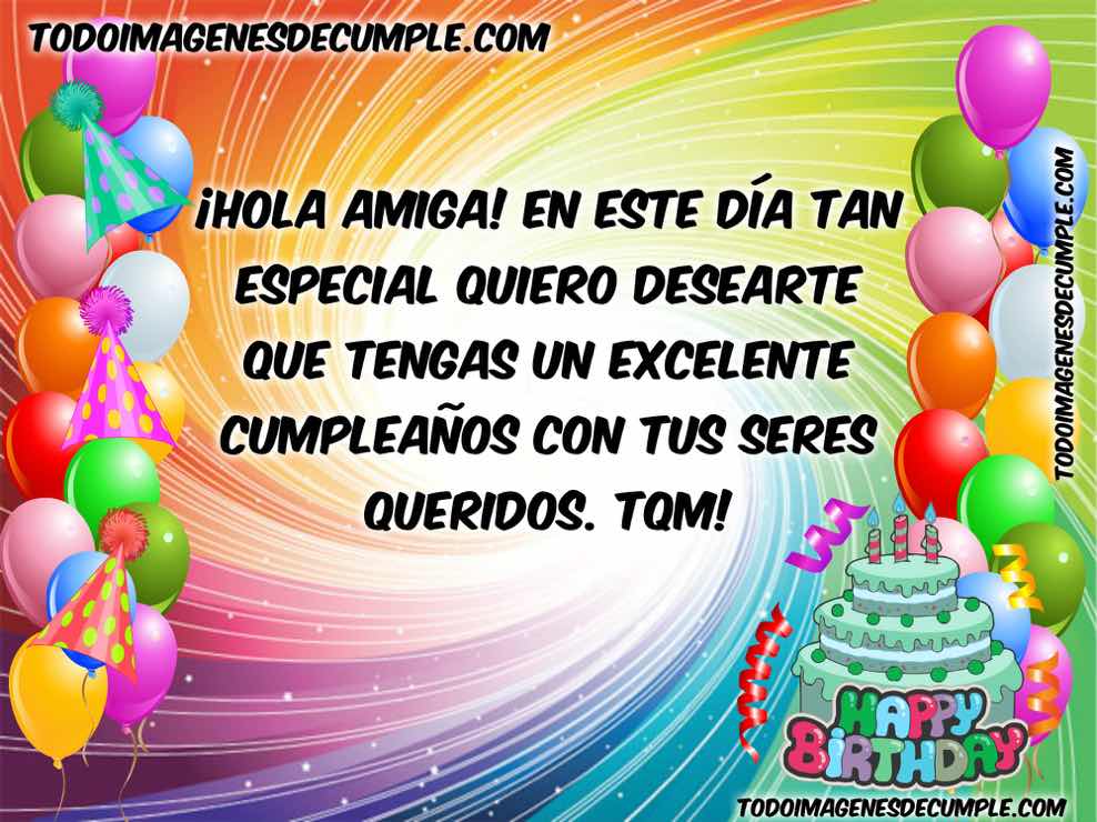 feliz cumpleaños amiga