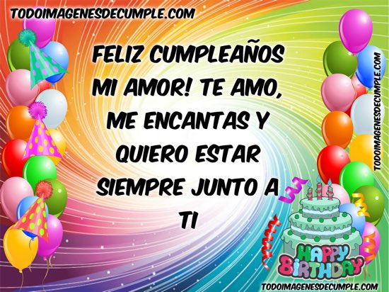 feliz cumpleaños mi amor