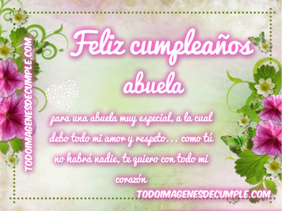imagenes de feliz cumpleaños abuela